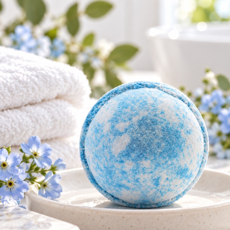 Bombe de bain avec quartz rose caché, cadeau surprise femme