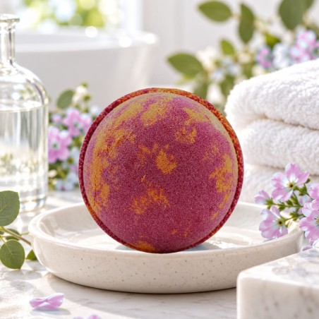 Vente bombe de bain homme pierre cornaline, idée cadeau