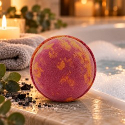 Vente bombe de bain homme pierre cornaline, idée cadeau