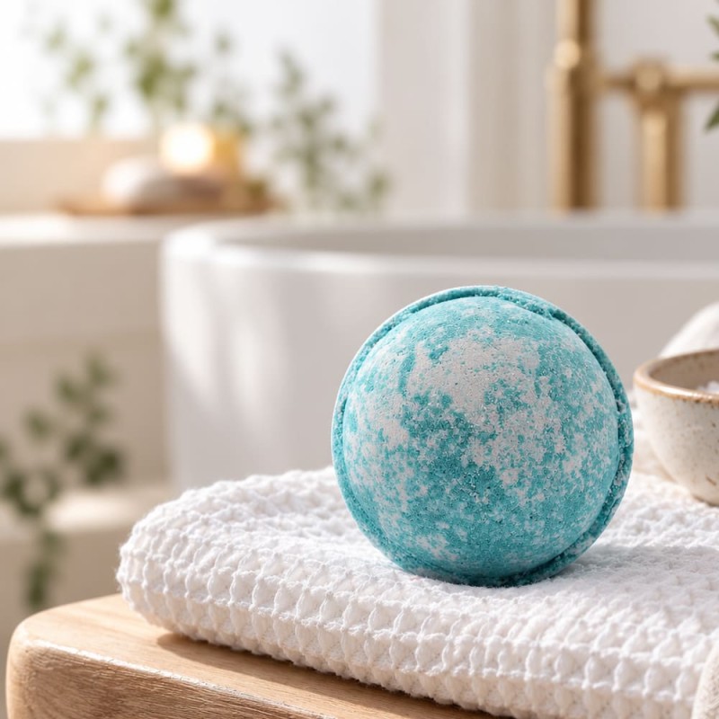 Bombe de bain pierre aventurine verte cachée, cadeau nature