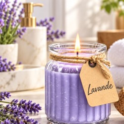 Acheter bougie lavande en cire de soja, petit cadeau parfumé