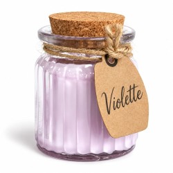 Bougie parfum violette en cire de soja, cadeau belle-mère