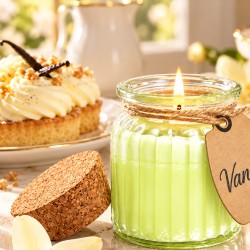 Bougie vanille en cire de soja pas chère, cadeau gourmand