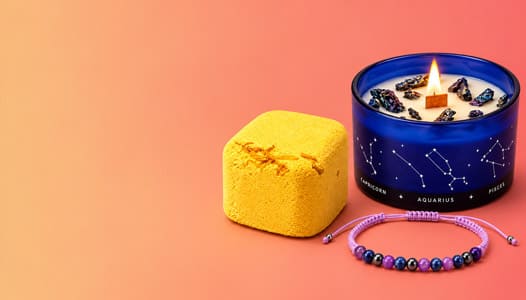 coffret bougie aux pierres et bouquet de fleurs de savon à offrir